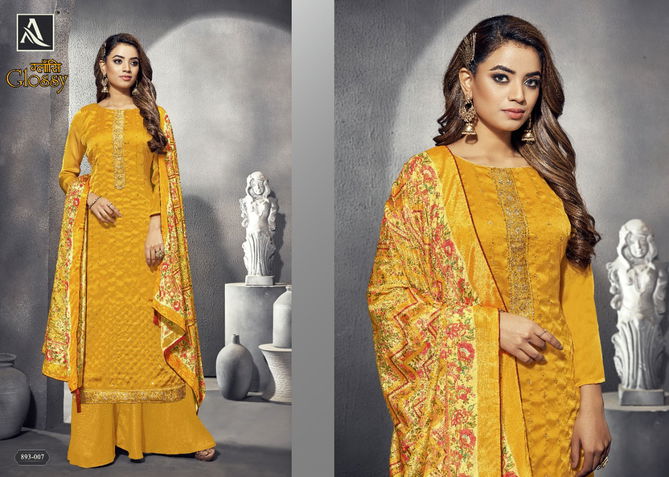 Alok Glossy New Exclusive Wear Designer fancy Geirgette Dress Material Collection